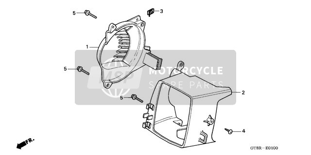 Honda PK50 1994 Shroud/ Fan Cover for a 1994 Honda PK50